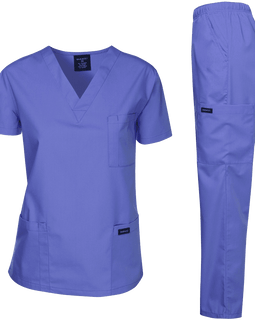 Dagacci Medical Uniform Womens Medical Scrub Set Top and Pant